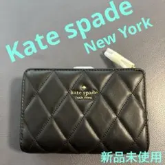 新品未使用　Kate spade 二つ折り財布　黒