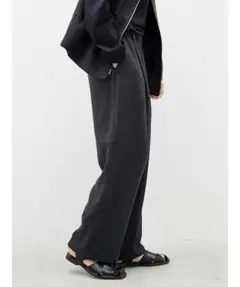 試着のみ LIDNM LIGHT TWEED EASY TROUSERS S