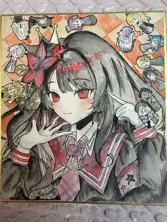 魔法少女ノ魔女裁判 まのさば 沢渡ココ 手描きファンアート色紙 - メルカリ