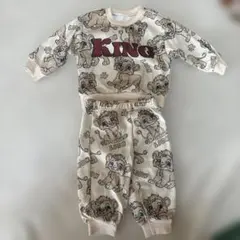 セットアップ　長袖長ズボン　シーイン　80 男の子　ライオンキング　トレーナー