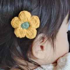 ベビーヘアピン お花｜やわらか軽量｜薄毛ちゃんOK　ベビーヘアアクセ　２点セット
