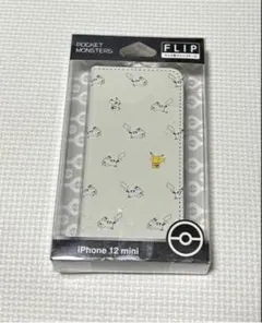 ポケモン　iPhone12mini ケース　ピカチュウ　新品　手帳型　フリップ