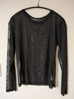 Kotoe 黑色 長袖 透視上衣 M
