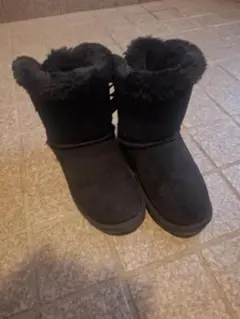 子供用 ブラックファーブーツ 21cm