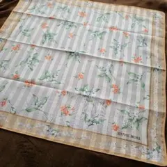 HANAE MORI 森英恵 花柄ストライプハンカチ