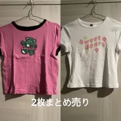H&M　半袖Tシャツ　半袖トップ　半袖tee クロップド丈 2枚まとめ売り　美品
