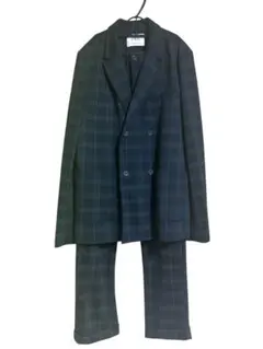 ZARAネイビー チェック柄 スーツ ネクタイ付き　男の子卒業式