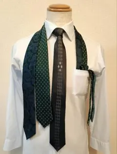 ネクタイセット(ダークグリーン・グレー)