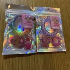 日焼けキティ　スパイラルヘアゴム