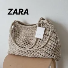 ZARA マクラメ トートバッグ