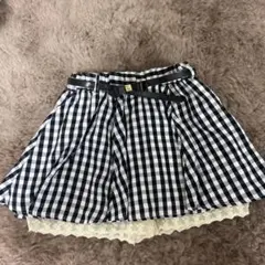ギンガムチェック キッズキュロットスカート 160cm