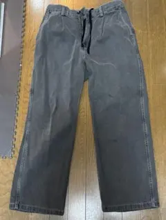 GUメンズデニムバギースラックス(丈標準69.0～73.0cm)