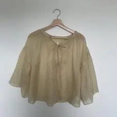 LEPSIM シアーリボン五分袖2WAYブラウス