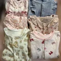 ベビー服 ロンパース　カバーオール 女の子　ミキハウス