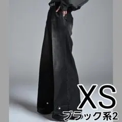 ADRER｜エクストラクオリティワイドフレアパンツ｜ブラック系2｜XS