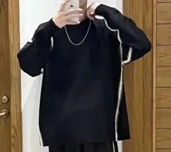 RAGEBLUE クルーネックセーター ブラック