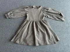 グレー　ワンピース　ツイード　レトロガール　フリーサイズ