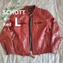 【希少/RED】SCHOTTショット ライダースジャケットL牛革RAINBOWのサムネイル