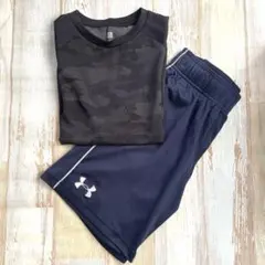 ユニクロ　Tシャツ　アンダーアーマー　ハーフパンツ　キッズ　セット