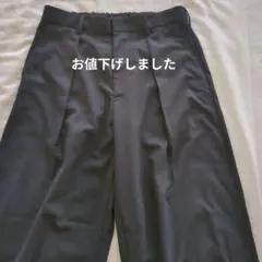 GU ブラック ワイドパンツ Mサイズ
