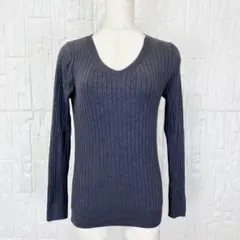 GU ニット　ジーユー　長袖　グレー　S トップス　【543】