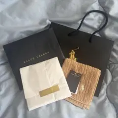 Ralph Lauren ショップ袋 黒 ハンカチ ギフト用にのサムネイル