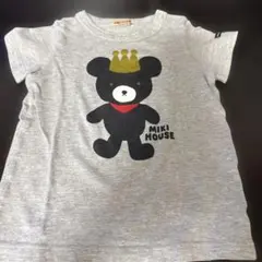MIKI HOUSE ミキハウス　王冠ベア Tシャツ グレー　80cmのサムネイル