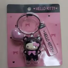 ハローキティ まっくろあにまるずアクリルキーホルダー