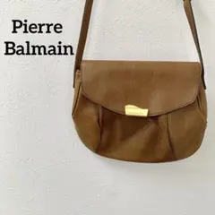 Pierre Balmain ピエールバルマン レザーショルダーバッグ ブラウン