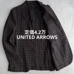 美品 ユナイテッドアローズ 三者混 リネン シルク ウール ジャケット 48のサムネイル