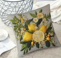 豪華!刺繍風リアルプリントクッションカバー　両面プリント