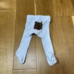 GAP 水色 クマ柄ベビータイツ　0-12