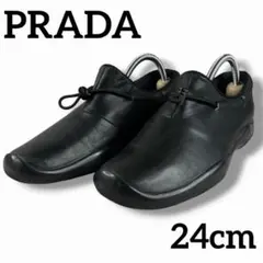 PRADA プラダ チャッカブーツ スニーカー ハイカット レザー 黒 8