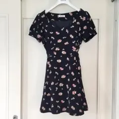 美品 Bye Bye 半袖 花柄ワンピース M