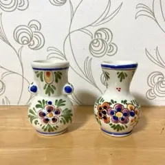 スペイン陶器　D.P. DELFT 3スターミニチュア花瓶　フラワーベース