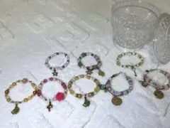 カラフルビーズと星型チャームのブレスレットセット