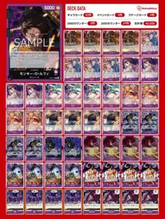 ワンピースカード　紫ルフィデッキ
