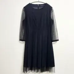 【美品】603 MIDWEST チュール切替ワンピース ブラック 結婚式のサムネイル