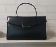 美品　HIROKO　KOSHINO　ブラックレザー ハンドバッグ