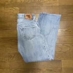 美品☆ 45R 再び6.5空比古比女(加工) 5ポケットデニムパンツ 薄ブルー