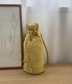 イエロー キルティング 巾着型ショルダーバッグ LOWRYSFARM