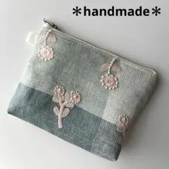 ハンドメイド　ファスナーポーチ　ミナペルホネン　bonheurのサムネイル