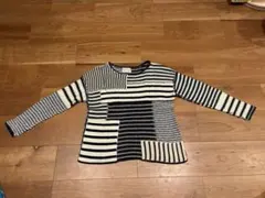 デニムアンドサプライ　ラルフローレン　パッチワークストライプニット長袖