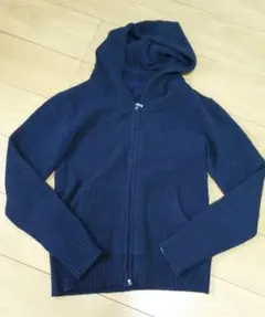 NINE　THREE　QUARTER　パーカー　パイル地　新品　ネイビーのサムネイル