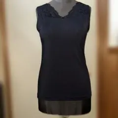 HK WORK LONDON レース キャミソール ブラックLLのサムネイル