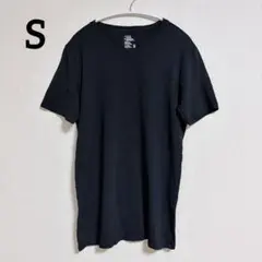 半袖クルーネックTシャツ S ブラック 無地 ストレッチ コットン 黒