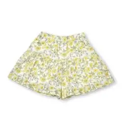 数回使用 ひまわり柄キッズハーフパンツ 向日葵 夏