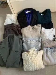 レディース　まとめ売り　福袋　フリマ　パンツ　Ｍサイズ　ニット　コート　アウター