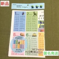 【新品】かけ算　九九算お風呂ポスター　PIXAR 入学準備　匿名発送