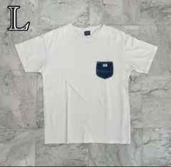 LEE　Tシャツ　ホワイト　メンズ　L　胸ポケット　タグロゴ　半袖　コットンのサムネイル